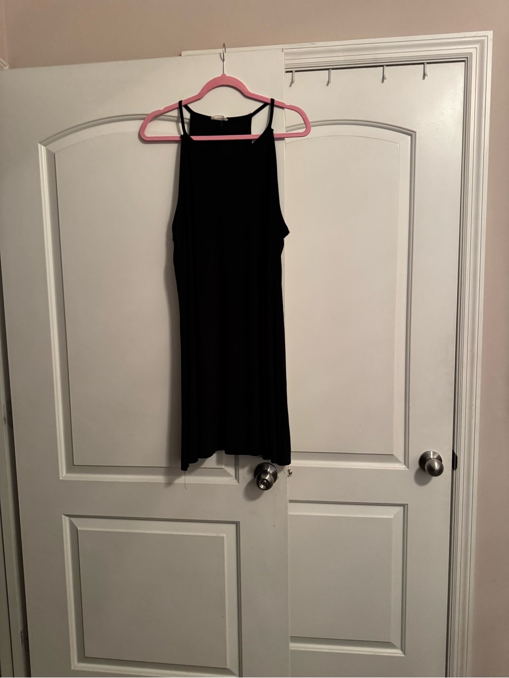 Black Sleeveless Swim Coverup Dress Plus Size 2X.